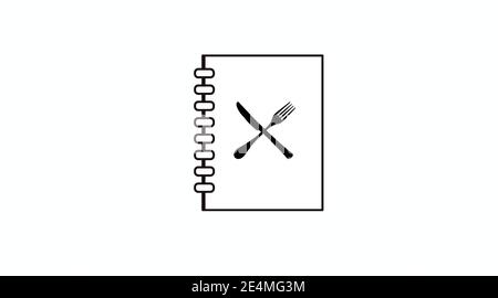 Vektor-isolierte Darstellung eines Menüs. Schwarz-Weiß-Menüsymbol Stock Vektor