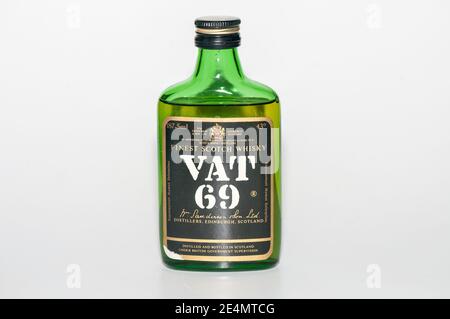 Vintage Flasche VAT 69, Blended Scotch Whisky Stockfoto