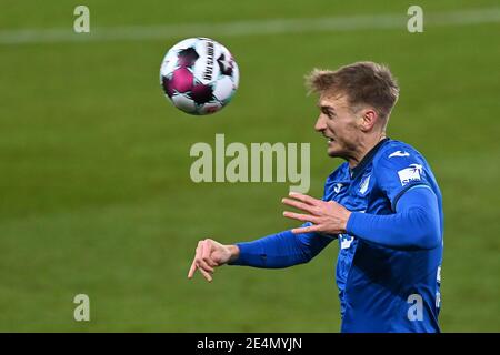 Sinsheim, Deutschland. Januar 2021. Stefan Posch (Hoffenheim). GES/Fußball/1. Bundesliga: TSG Hoffenheim - FC Köln, 24.01.2021 Fußball: 1. Liga: TSG Hoffenheim gegen FC Köln, Leverkusen, 24. Januar 2021 Quelle: dpa/Alamy Live News Stockfoto