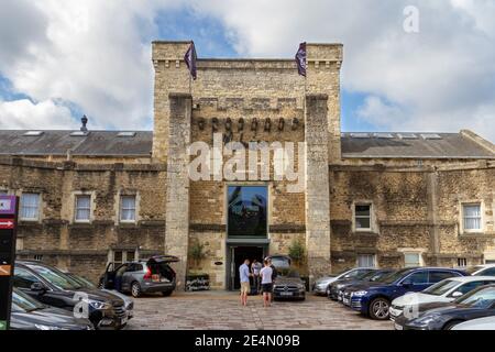 Malmaison Oxford Hotel und Restaurant in einem umgebauten viktorianischen Gefängnis, Oxford Castle Quarter, Oxford, Oxfordshire, Großbritannien Stockfoto