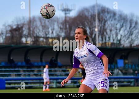 Mailand, Italien. Januar 2021. Frederikke Thøgersen (#25 AC Fiorentina) während der Serie A Frauenspiel zwischen FC Inter und AC Fiorentina im Suning Sport Center YDC in Mailand, Italien Credit: SPP Sport Press Foto. /Alamy Live Nachrichten Stockfoto