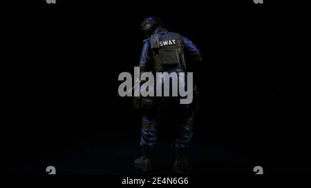 SWAT OFFICER Modell im Maßstab 1:16 - Modellmaßstab 120mm Stockfoto