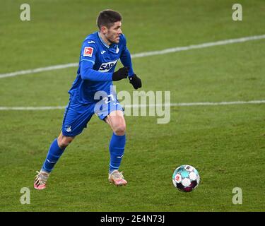 Sinsheim, Deutschland. Januar 2021. Andrej Kramaric (Hoffenheim). GES/Fußball/1. Bundesliga: TSG Hoffenheim - FC Köln, 24.01.2021 Fußball: 1. Liga: TSG Hoffenheim gegen FC Köln, Leverkusen, 24. Januar 2021 Quelle: dpa/Alamy Live News Stockfoto