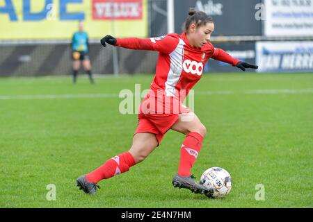 Aalst, Belgien. Januar 2021. Lola Wajnblum (11) von Standard während eines weiblichen Fußballspiels zwischen Eendracht Aalst und Standard Femina de Liege am 11. Spieltag der Saison 2020 - 2021 der belgischen Scooore Womens Super League, Samstag, 23. Januar 2021 in Aalst, Belgien. FOTO SPORTPIX.BE - STIJN AUDOOREN Quelle: SPP Sport Press Foto. /Alamy Live Nachrichten Stockfoto