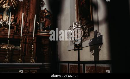 Das Innere der St. Nikolaus Kirche in Valencia, Spanien Stockfoto