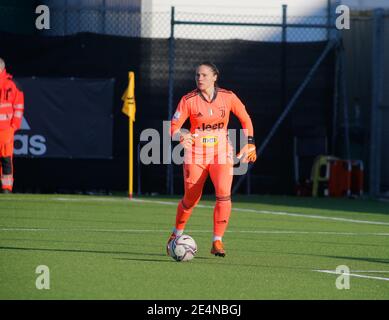 Laura Giuliani (Juventus Frauen) während der italienischen Frauenmeisterschaft, Serie A TimVision Fußballspiel zwischen Juventus FC und Hellas Verona am 24. Januar 2021 im Juventus Training Center in Vinovo bei Turin, Italien - Foto Nderim Kaceli / DPPI / LiveMedia Stockfoto