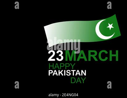 Pakistan Resolution Day, 23. März, mit kreativem Design Illustration Konzept des Pakistans Nationalfeiertag Gruß, 23. März, Flagge, patriotisches Plakat, Stockfoto