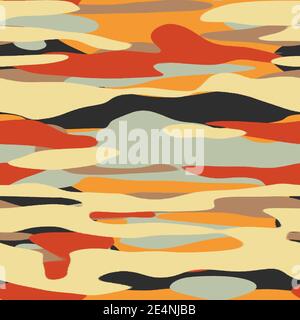Nahtloses, unifarbenes, flaches Camo-Digitalmuster Stockfoto