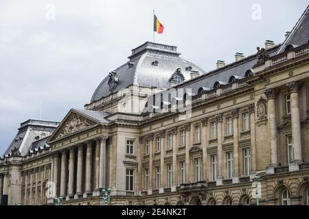 Königspalast von Brüssel, Front, Exterior, Brüssel, Belgien Stockfoto