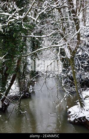 Der Fluss Great Ouse in Turweston, Northamptonshire. Stockfoto