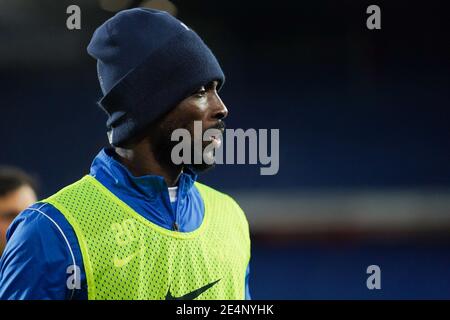 Basel, Schweiz. Januar 2021. 23.01.2021, Basel, St. Jakob-Park, Fußball-Superliga: FC Basel 1893 - FC Zürich, Ousmane Doumbia (FC Zürich) Quelle: SPP Sport Pressefoto. /Alamy Live Nachrichten Stockfoto