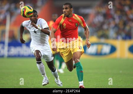 Guineas Kanfory Sylla in Aktion beim Fußballspiel African Cup of Nations, Ghana gegen Guinea in Accra, Ghana am 20. Januar 2008. Ghana besiegte Guinea 2:1. Foto von Steeve McMay/Cameleon/ABACAPRESS.COM Stockfoto