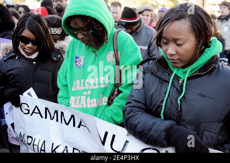 Kundgebung, organisiert von der National Association for the Advancement of Colored People (NAACP) anlässlich des Martin Luther King Jr. Day, in der Hauptstadt des Bundesstaates Columbia, SC, USA, am 21. Januar 2008. Foto von Olivier Douliery/ABACAPRESS.COM Stockfoto