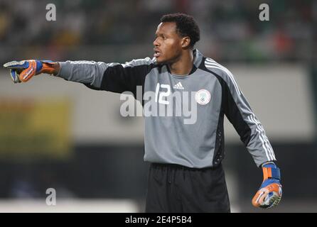 Nigerias Torhüter Ejide Austine beim Fußballspiel African Cup of Nations, Elfenbeinküste gegen Nigeria in Sekondi, Ghana am 21. Januar 2008. Elfenbeinküste besiegte Nigeria 1:0. Foto von Steeve McMay/Cameleon/ABACAPRESS.COM Stockfoto