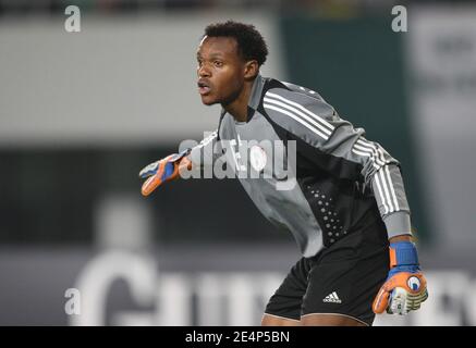 Nigerias Torhüter Ejide Austine beim Fußballspiel African Cup of Nations, Elfenbeinküste gegen Nigeria in Sekondi, Ghana am 21. Januar 2008. Elfenbeinküste besiegte Nigeria 1:0. Foto von Steeve McMay/Cameleon/ABACAPRESS.COM Stockfoto