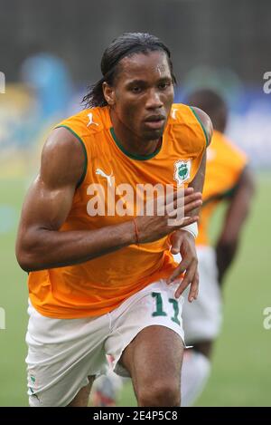 Der Kapitän der Elfenbeinküste Didier Drogba beim Fußballspiel African Cup of Nations, Elfenbeinküste gegen Nigeria in Sekondi, Ghana, am 21. Januar 2008. Elfenbeinküste besiegte Nigeria 1:0. Foto von Steeve McMay/Cameleon/ABACAPRESS.COM Stockfoto