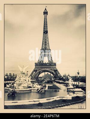 1889 Exposition Paris Eiffelturm Ausstellung Universelle Weltausstellung 1889 Frankreich Stockfoto