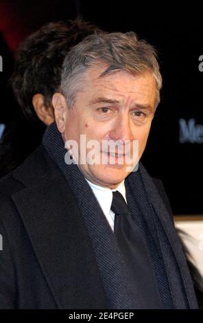 Der amerikanische Schauspieler Robert De Niro läuft auf dem roten Teppich, als er am 6. Februar 2008 zu den 43. Jährlichen Goldenen Kamera-Preisen im Kabarett Kartoon in Berlin kommt. Foto von Nicolas Khayat/ABACAPRESS.COM Stockfoto