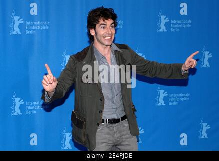 Darstellerin Eduardo Noriega posiert für Bilder während der 'Transsiberischen' Fotoschau auf den 58. Filmfestspielen Berlin, Deutschland, am 9. Februar 2008. Foto von Nicolas Khayat/ABACAPRESS.COM Stockfoto