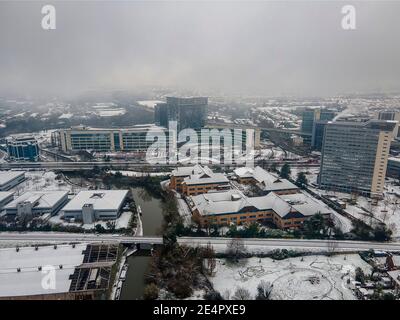 GSK & A4 im Schnee Stockfoto