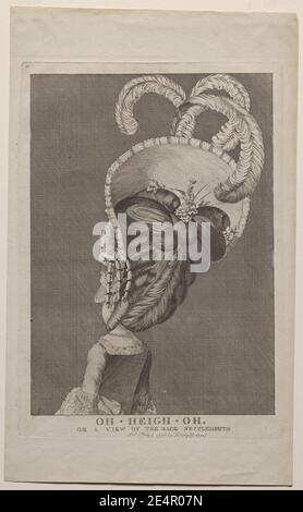 Matthew Darly (britisch, aktiv 1741-1780), Mary Darly (britisch, aktiv 1756-1777) - Oh Heigh Oh or A View of the Back Settlements Stockfoto