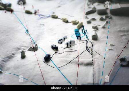 Forensic Architecture/The Investigation and 3D Modeling of the Events of a Kill in Umm Al-Hiran, Northern Negev, 18. Januar 2017. Stockfoto