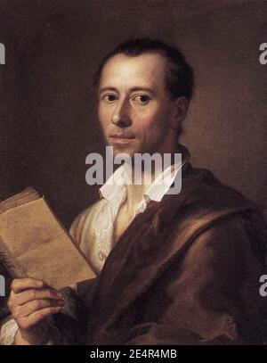 Anton Raphael Mengs - Portrait von Johann Joachim Winckelman Stockfoto