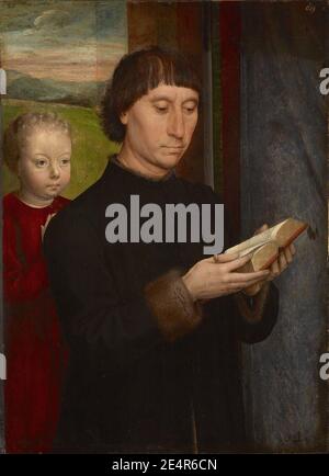 Hans Memling - Porträt eines Lesers (ca. 1480). Stockfoto