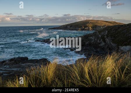 GROSSBRITANNIEN/England/Cornwall/Newquay/Towan Headland mit dem Aussichtspunkt in Newquay Stockfoto