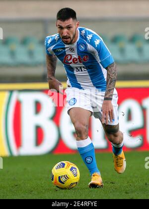 VERONA, ITALIEN - JANUAR 24: Matteo Politano von Neapel während der Serie EIN Spiel zwischen Hellas Verona FC und SSC Napoli im Stadio Marcantonio Bentegodi Stockfoto