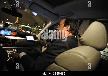 Francois Hollande, Vorsitzender der französischen Sozialistischen Partei, in Paris, Frankreich, am 16. März 2008. Foto von Elodie Gregoire/ABACAPRESS.COM Stockfoto