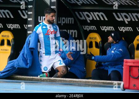 VERONA, ITALIEN - JANUAR 24: Lorenzo Insigne von Neapel während der Serie EIN Spiel zwischen Hellas Verona FC und SSC Napoli im Stadio Marcantonio Bentegodi Stockfoto