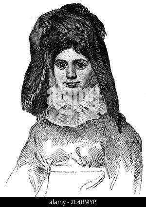 Mary Willcocks alias 'Caraboo, Prinzessin von Javasu'. Stockfoto