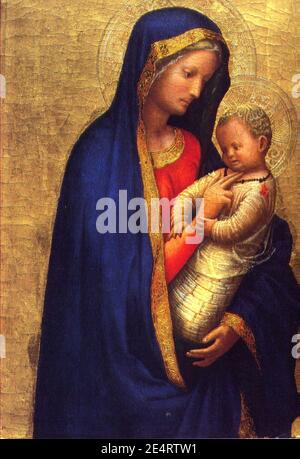 Masaccio. Madonna mit Kind. Ca. 1426. Florenz, Uffizien. 1. Madonna mit Kind. Ca. 1426. Florenz, Uffizien.. Stockfoto