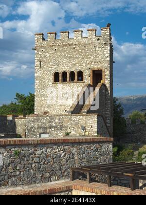 Burg Butrint eine alte Stadt in Albanien, in der Nähe der griechischen Grenze Stockfoto