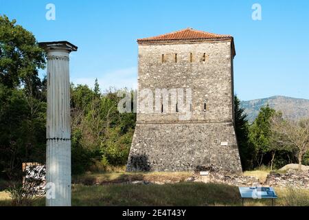 Venezianischer Turm im Nationalpark Butrint, Albanien Stockfoto