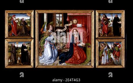 Meister der Legende von St. Ursula - Triptychon von Die Verkündigung Stockfoto