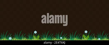 Blumen und Gras auf den Feldern Stock Vektor