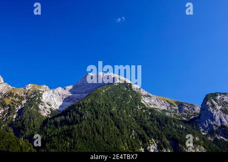 Naturpark Karwendel, Karwendelgebirge, Alpenpark, Rißtal, Risstal, Berge, Bergwald, Vomp, Hinterriss, Tirol, Österreich Stockfoto