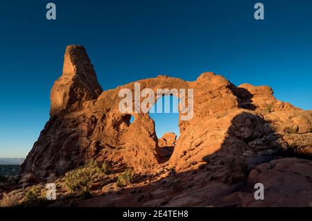 FENSTER ABSCHNITT BÖGEN NATIONAL PARK MOAB UTAH Stockfoto