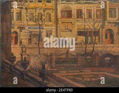Max Frey Blick aus dem Fenster der Kunstgewerbeschule in Dresden, 1914. Stockfoto