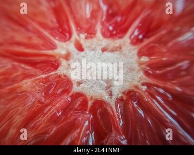 Rosa Grapefruit in Nahaufnahme. Nahrung, Stillleben, Ernährung, Früchte Stockfoto