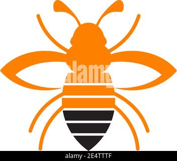 Bee Symbol Logo Design inspirierende Vektor-Vorlage Stock Vektor