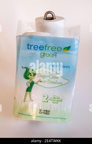 TreeFree Papierhandtücher sind umweltfreundlich, USA Stockfoto