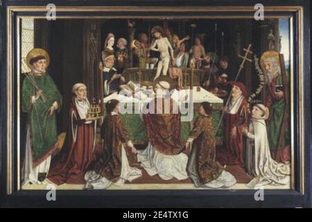 Meester van de Heilige Maagschap - De Mis van Gregorius - ABM s33 Stockfoto
