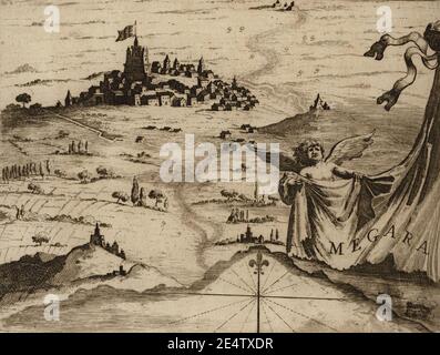 Megara - Coronelli Vincenzo - 1687. Stockfoto