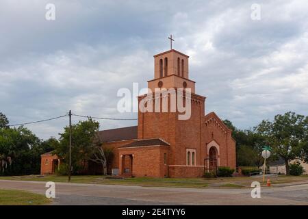 St. James katholische Kirche, in der Stadt Refugio, Texas, USA Stockfoto