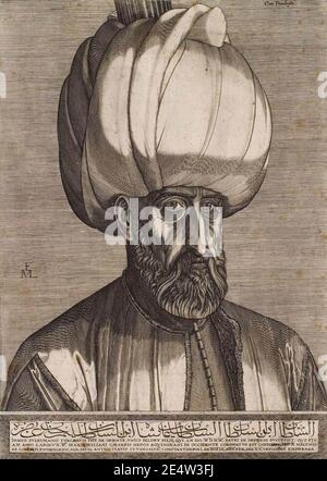 Melchior Lorck - Porträt von Sultan Suleyman dem Magnificent Stockfoto