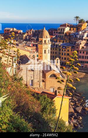 Vernazza, Cinque Terre, Ligurien, Italien, Stockfoto