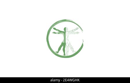 Human Body Ratio Logo Symbol Symbol Vektor Grafik Design Stock Vektor